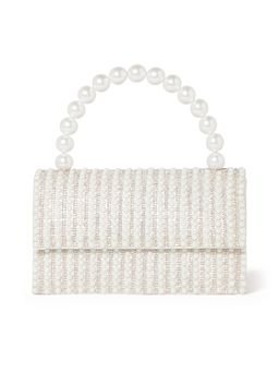 Forever New - Sullivan Pearl Top Handle White Bag
