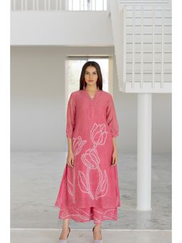 Silai Studio - Misty Tulips Bandhani Kurta and Palazzo (Set of 2)