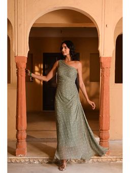 Baise Gaba - Bandhani Green Dress