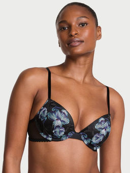 Victoria's Secret - Black Very Sexy Electric Orchid Embroidery Push-Up Bra