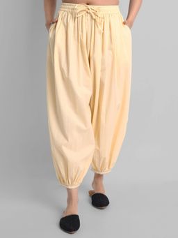 Mera Rang - Cream Cotton Harem Pant
