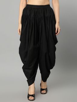 Mera Rang - Black Cotton Patiyala Dhoti Pant