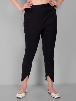 Mera Rang - Black Cotton Tulip Pant