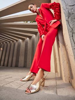 Oroh - Gold Salerno Block Heel Sandals