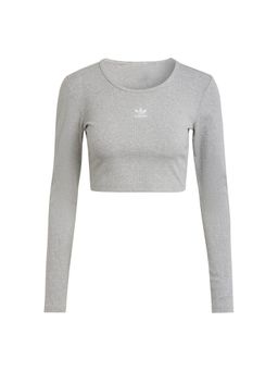 adidas Originals - Ess Crop Ls Women Grey T-Shirt