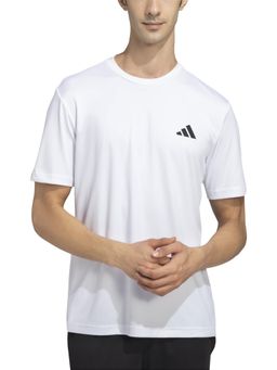 adidas - Solid Poly T Men White Training T-Shirt