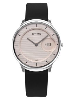 Titan - Beige Round Dial Leather Strap Watch For Men- 1843SL02 (M)
