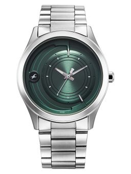 Fastrack - Green Round Dial Stainless Steel Strap Watch For Men- 3317SM03 (M)