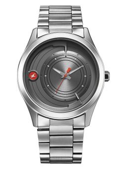 Fastrack - Grey Round Dial Stainless Steel Strap Watch For Men- 3317SM04 (M)