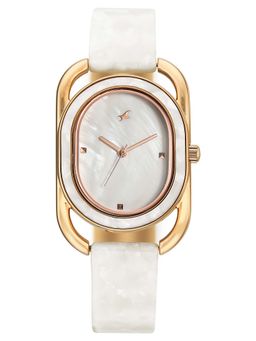 Fastrack - Younique 3.0 Quartz White Oval Dial Women's Watch- 68051KD01 (M)