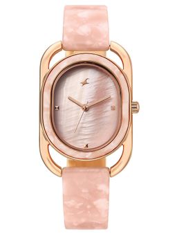 Fastrack - Younique 3.0 Quartz Pink Oval Dial Women's Watch- 68051KD02 (M)