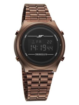 Sonata - Black Round Dial Stainless Steel Strap Watch For Men- 77162PM05W (M)