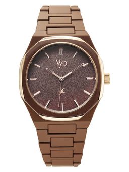 Fastrack - Vyb 6.0 Hustler Quartz Brown Dial Men's Watch- FV30027KM02W (M)