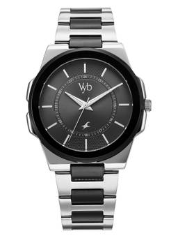 Fastrack - Vyb 6.0 Nimbus Quartz Black Round Dial Men's Watch- FV30032KM03 (M)