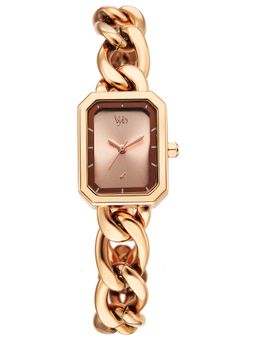 Fastrack - Vyb 6.0 Charmer Quartz Rose Gold Dial Women's Watch- FV60084WM01W (M)