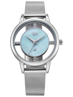 Fastrack - Vyb 6.0 Runway Quartz Light Blue Round Dial Women's Watch- FV60090SM01 (M)