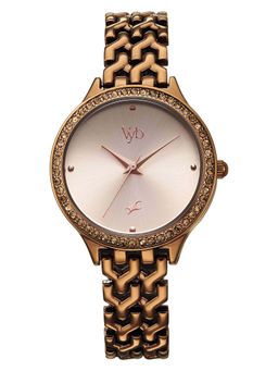 Fastrack - Vyb 6.0 Spotlight Quartz Rose Gold Round Dial Women's Watch- FV60094QM01 (M)