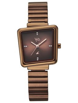 Fastrack - Vyb 6.0 Striker Quartz Brown Dial Women's Watch- FV60098QM01W (M)
