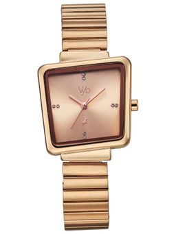 Fastrack - Vyb 6.0 Striker Quartz Rose Gold Dial Women's Watch- FV60098WM02W (M)