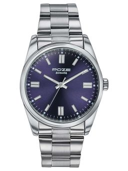 Sonata - Poze Drop 6 Quartz Purple Round Dial Men's Watch- SP70033SM05 (M)