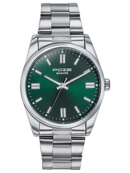 Sonata - Poze Drop 6 Quartz Green Round Dial Men's Watch- SP70033SM06 (M)