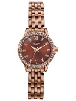 Sonata - Poze Drop 6 Quartz Brown Round Dial Women's Watch- SP80127QM01 (M)