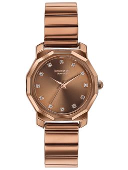 Sonata - Poze Drop 6 Quartz Coffee Round Dial Women's Watch- SP80131QM01 (M)