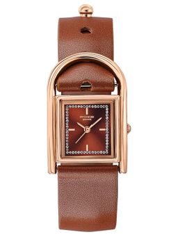 Sonata - Poze Drop 6 Quartz Brown Round Dial Women's Watch- SP80132WL02 (M)