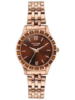 Sonata - Poze Drop 6 Quartz Brown Round Dial Women's Watch- SP80134WM01 (M)