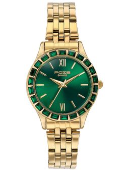 Sonata - Poze Drop 6 Quartz Green Round Dial Women's Watch- SP80134YM01 (M)