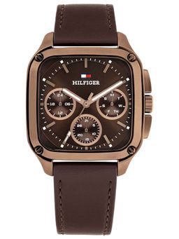 Tommy Hilfiger - Herald Quartz Brown Square Dial Men's Watch- TH1792221 (M)