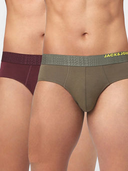 Jack & Jones - Green & Maroon Briefs