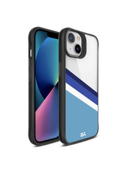 DailyObjects - Aqua Angles Black Hybrid Clear Case Cover for iPhone 13 Mini 5.4 inch