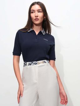 U.S. POLO ASSN. - Blue Cotton Half Sleeves Polo T-Shirt