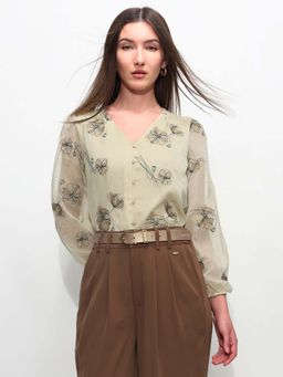 U.S. POLO ASSN. - White Nylon Full Sleeves Top