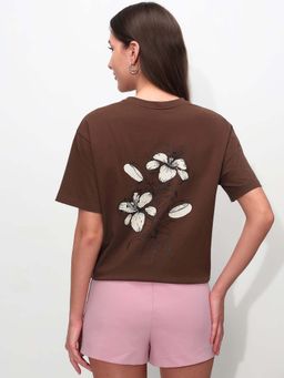 U.S. POLO ASSN. - Brown Cotton Half Sleeves T-Shirt