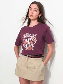 U.S. POLO ASSN. - Purple Cotton Half Sleeves T-Shirt