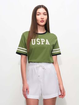 U.S. POLO ASSN. - Green Cotton Half Sleeves T-Shirt