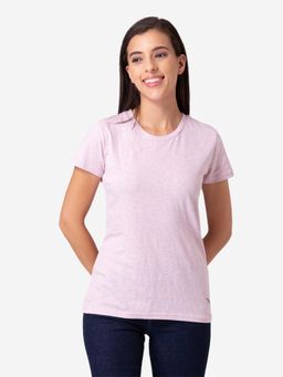Bonjour - Lavender Cotton Half Sleeves T-Shirt