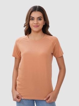 Bonjour - Beige Cotton Half Sleeves T-Shirt
