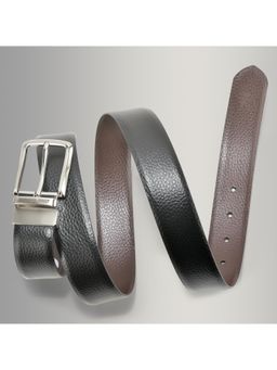 WOODLAND - Men Leather Solid Reversible Black Belt