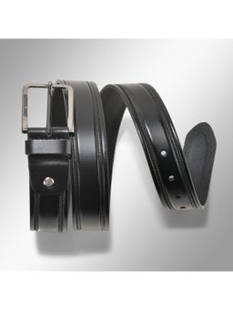 WOODLAND - Men Leather Solid Black Belt