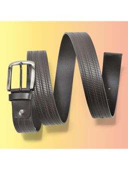 WOODLAND - Men Leather Textured Brown Belt