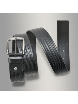 WOODLAND - Men Leather Solid Black Belt