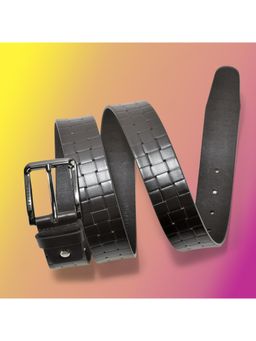 WOODLAND - Men Leather Textured Brown Belt