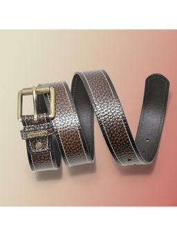 WOODLAND - Men Leather Textured Brown Belt