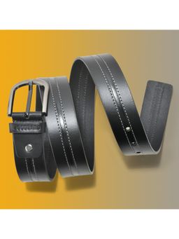 WOODLAND - Men Leather Textured Black Belt