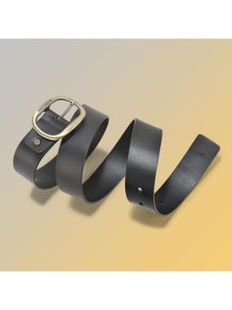 WOODLAND - Men Leather Solid Black Belt