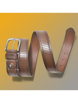 WOODLAND - Men Leather Textured Tan Belt