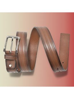 WOODLAND - Men Leather Textured Tan Belt